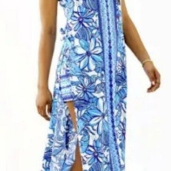 Womens Lilly Pulitzer Donna Maxi Romper Succulent Blue Size 2 Never worn - Picture 11 of 11